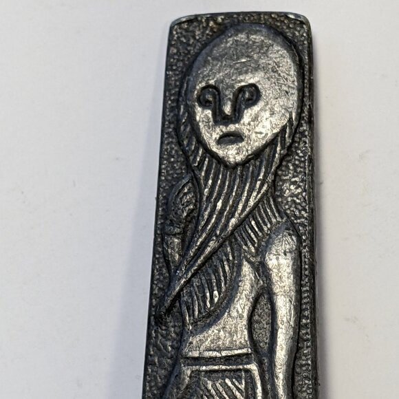 Norway Artist David Anderson Salad Fork Spoon Cast Pewter Oseberg Ship inspired - Picture 4 of 13